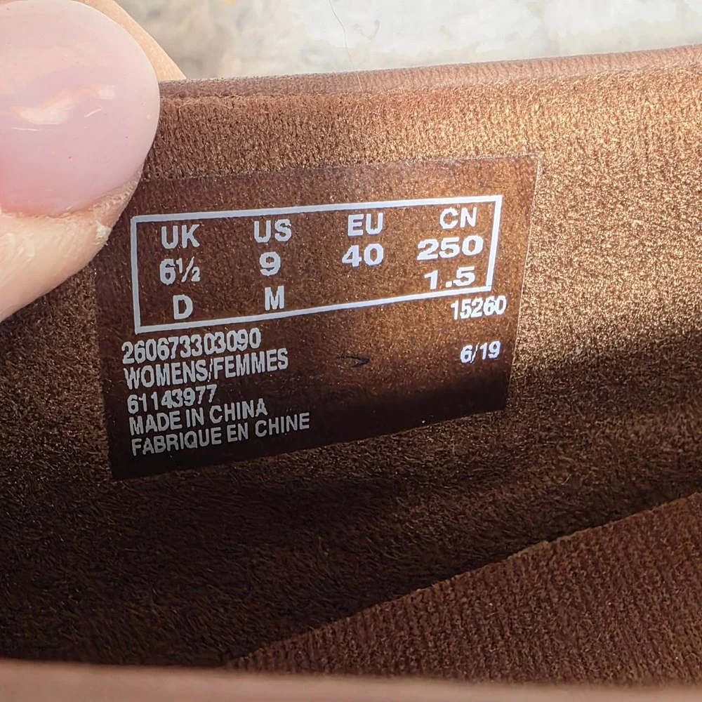 Clarks Collection Women's‎ Brown Leather Tassel Micro Wedge  Loafer Shoes 9M New